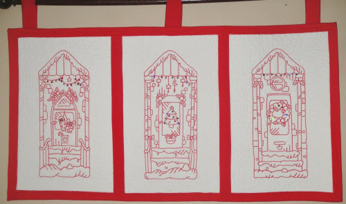 ITH Christmas Doors Wall Hanging with Crystals
